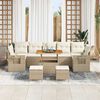 vidaXL Garten-Sofa-Set 10 pcs Beige Poly-Rattan