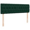 vidaXL Ottoman-Bett mit Matratze & LEDs Dunkelgr&uuml;n 140x200 cm Samt