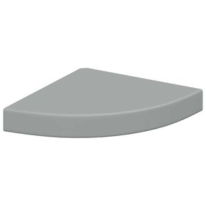 vidaXL Eck-Schweberegal Grau 25x25x3,8 cm MDF
