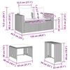 vidaXL 5-tlg. Garten-Sofagarnitur Kissen Stapelbar Beige Poly Rattan
