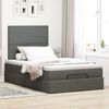vidaXL Ottoman-Bett mit Matratze & LEDs Dunkelgrau 120x200 cm Stoff