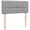 vidaXL Ottoman-Bett mit Matratze & LEDs Hellgrau 120x190 cm Stoff