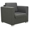 vidaXL Sessel Dunkelgrau Stoff