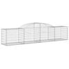 vidaXL Gabionen mit Hochbogen 17 Stk. 300x50x60/80 cm Verzinktes Eisen