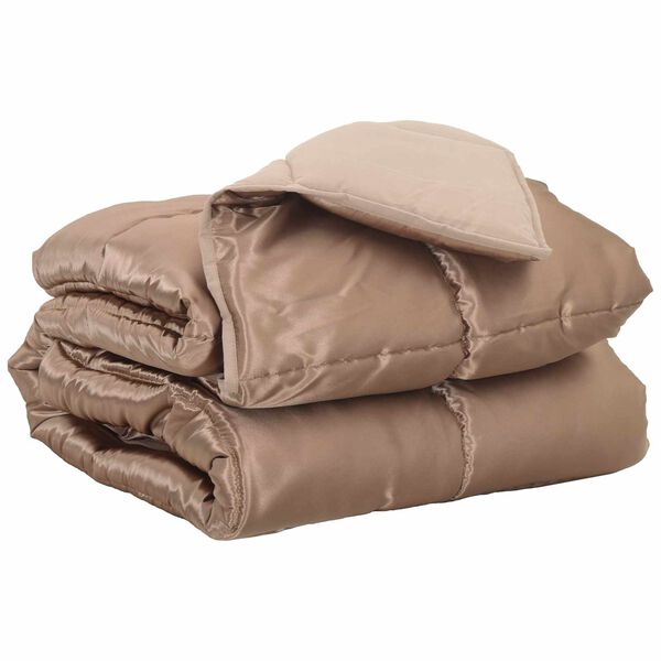 vidaXL Ganzjahresbettdecke Gold 200 x 135 cm Satin und Mikrofaser