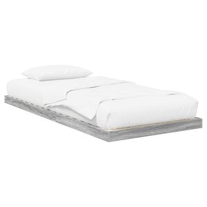 vidaXL Bodenbettrahmen Graues Sonoma 80 x 200 cm Holzwerkstoff