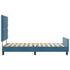 vidaXL Boxspringbett mit Kopfteil Dunkelblau 90 x 190 cm Samt