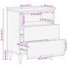 vidaXL Nachttisch mit T&uuml;r Hellbraun 50 x 33 x 62 cm Massivholz Akazie