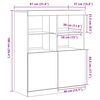 vidaXL Sideboard Schwarz 81x37x100 cm Holzwerkstoff