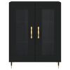 vidaXL Highboard Schwarz 69,5x34x180 cm Holzwerkstoff