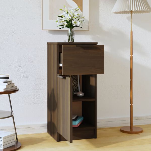 vidaXL Sideboard Braun Eichen-Optik 30x30x70 cm Holzwerkstoff
