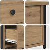 vidaXL Nachttisch mit Schubladen 2 pcs Braun 40 x 36 x 60 cm