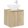 vidaXL Wandmontierte Waschtisch Sonoma-Eiche 49,5 x 44,5 x 65 cm