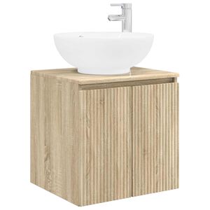 vidaXL Wandmontierte Waschtisch Sonoma-Eiche 49,5 x 44,5 x 65 cm
