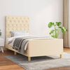 vidaXL Bettgestell ohne Matratze Creme 80x200 cm Stoff