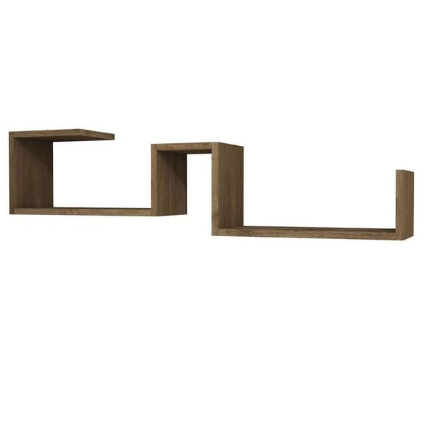 Homemania Wandregal Maze 117x22x30 cm Walnuss