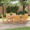 vidaXL Esszimmerstuhl 6 pcs Natur 62,5 x 59 x 89 cm Massivholz Akazie