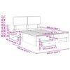 vidaXL Bettrahmen Graues Sonoma 140 x 200 cm Holzwerkstoff