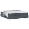 vidaXL Ottoman-Bett mit Matratzen Dunkelgrau 200x200 cm Samt