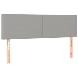 vidaXL Kopfteile 2 Stk. Hellgrau 72x5x78/88 cm Stoff