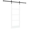 vidaXL Schiebet&uuml;r ORKDAL 83 x 202 cm Massivholz Kiefer und Glas Wei&szlig;