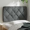 vidaXL Kopfteil-Kissen Dunkelgrau 90 cm Stoff
