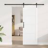 vidaXL Schiebet&uuml;r ORKDAL Wei&szlig; 78 x 211 cm Massives Kiefernholz