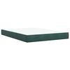 vidaXL Boxspringbett mit Matratze Dunkelgr&uuml;n 140x190 cm Samt