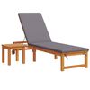 vidaXL Sonnenliege 2 pcs Braun Massivholz Akazie