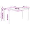 vidaXL Bartisch Natur 110 x 55 x 105 cm Massives Kiefernholz