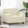 vidaXL Sessel Creme 60 cm Kunstleder