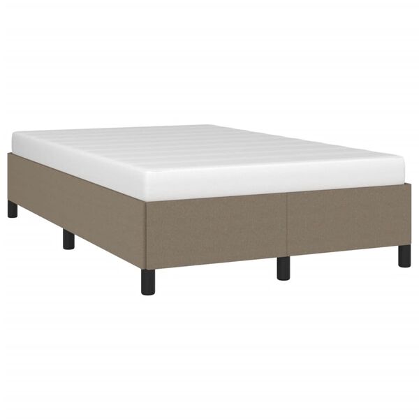 vidaXL Bettgestell ohne Matratze Taupe 120x190 cm Stoff
