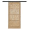 vidaXL Schiebet&uuml;r ORKDAL Braun 93 x 202 cm Massives Kiefernholz