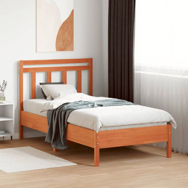 vidaXL Kopfteil Wachsbraun 100 cm Massivholz Kiefer