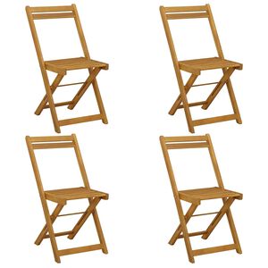 vidaXL Klappbare Gartenst&uuml;hle 4 stk. Natur Massivholz Akazie