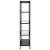 vidaXL Regal Schwarz und Transparent 100x36x168 cm Geh&auml;rtetes Glas