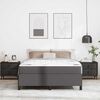 vidaXL Bettrahmen mit Matratze Grau 140 x 200 cm Stoff