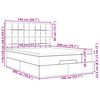 vidaXL Ottoman-Bett mit Matratze Blau 140x200 cm Stoff