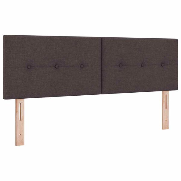 vidaXL Kopfteil mit Kopfteil Dunkelbraun 144 cm Kunstleder