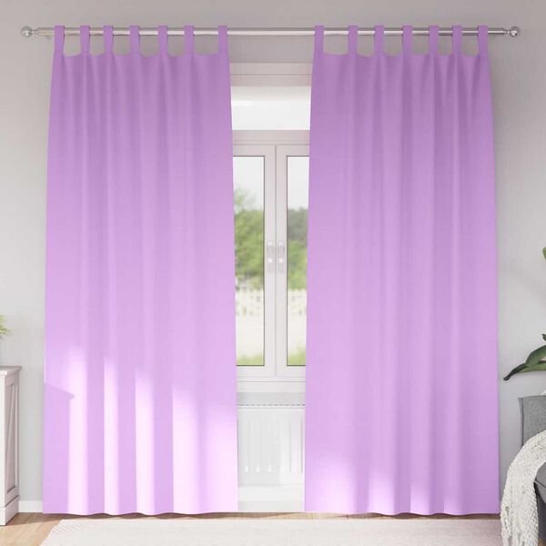 vidaXL Verdunkelungs-Vorh&auml;nge mit Ringen 2 pcs Lila 245 x 140 cm