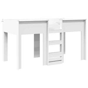 vidaXL Etagenbett f&uuml;r Kinder Wei&szlig; 90 x 200 cm Holzwerkstoff