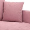 vidaXL 3-tlg. Sofagarnitur mit Kissen Rosa Samt