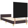 vidaXL Bettgestell mit Kopfteil Dunkelbraun 100 x 200 cm Stoff