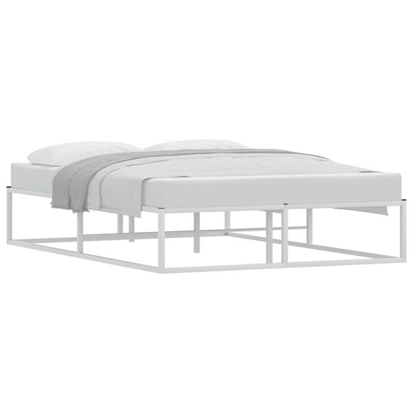 vidaXL Bettgestell ohne Matratze Wei&szlig; 140x200 cm Metall