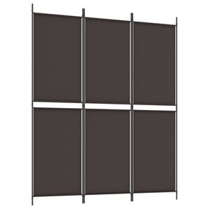 vidaXL 3-tlg. Paravent Braun 150x180 cm Stoff