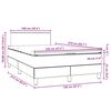 vidaXL Boxspringbett mit Matratze Schwarz 120x210 cm Samt