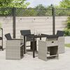 vidaXL Garten Essgruppe 5 pcs Hellgrau Poly-Rattan