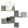 vidaXL Wand-Eckregale 2 Stk. Grau Sonoma 40x40x50 cm Holzwerkstoff