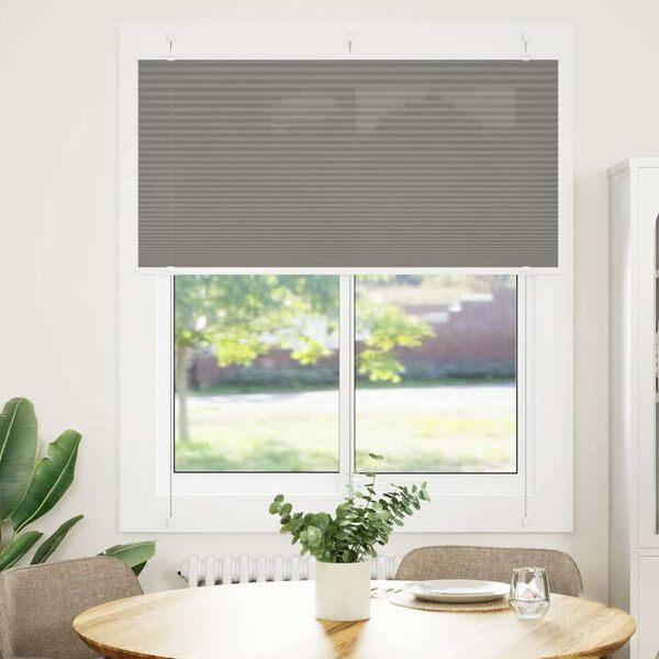 vidaXL Plissee Anthrazit 115x100 cm Stoffbreite 114,4 cm Polyester