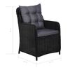 vidaXL 9-tlg. Garten-Essgruppe Poly Rattan Schwarz